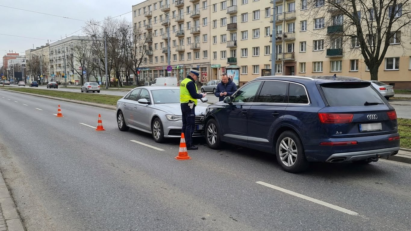Fender bender Fort Pierce – Car accident scene with minor damage and insurance paperwork